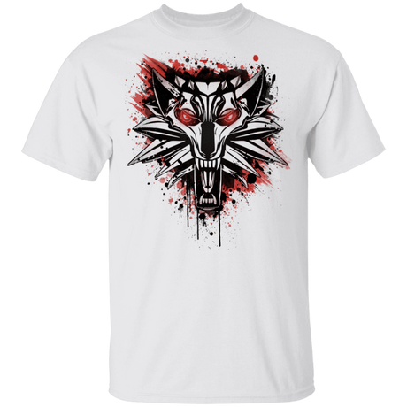 T-Shirts White / YXS Splatter White Wolf Youth T-Shirt