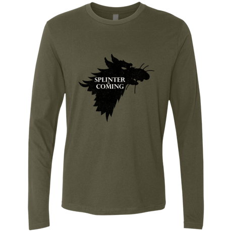 T-Shirts Military Green / Small Splinter is Coming Men's Premium Long Sleeve