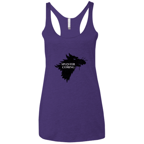 T-Shirts Purple / X-Small Splinter is Coming Women's Triblend Racerback Tank