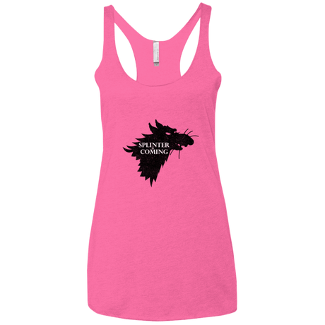 T-Shirts Vintage Pink / X-Small Splinter is Coming Women's Triblend Racerback Tank
