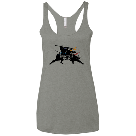 T-Shirts Venetian Grey / X-Small Splinters Ninjas Women's Triblend Racerback Tank