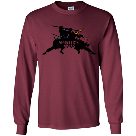 T-Shirts Maroon / YS Splinters Ninjas Youth Long Sleeve T-Shirt