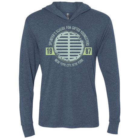T-Shirts Indigo / X-Small Splinters School Triblend Long Sleeve Hoodie Tee