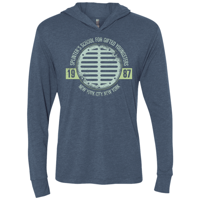 T-Shirts Indigo / X-Small Splinters School Triblend Long Sleeve Hoodie Tee
