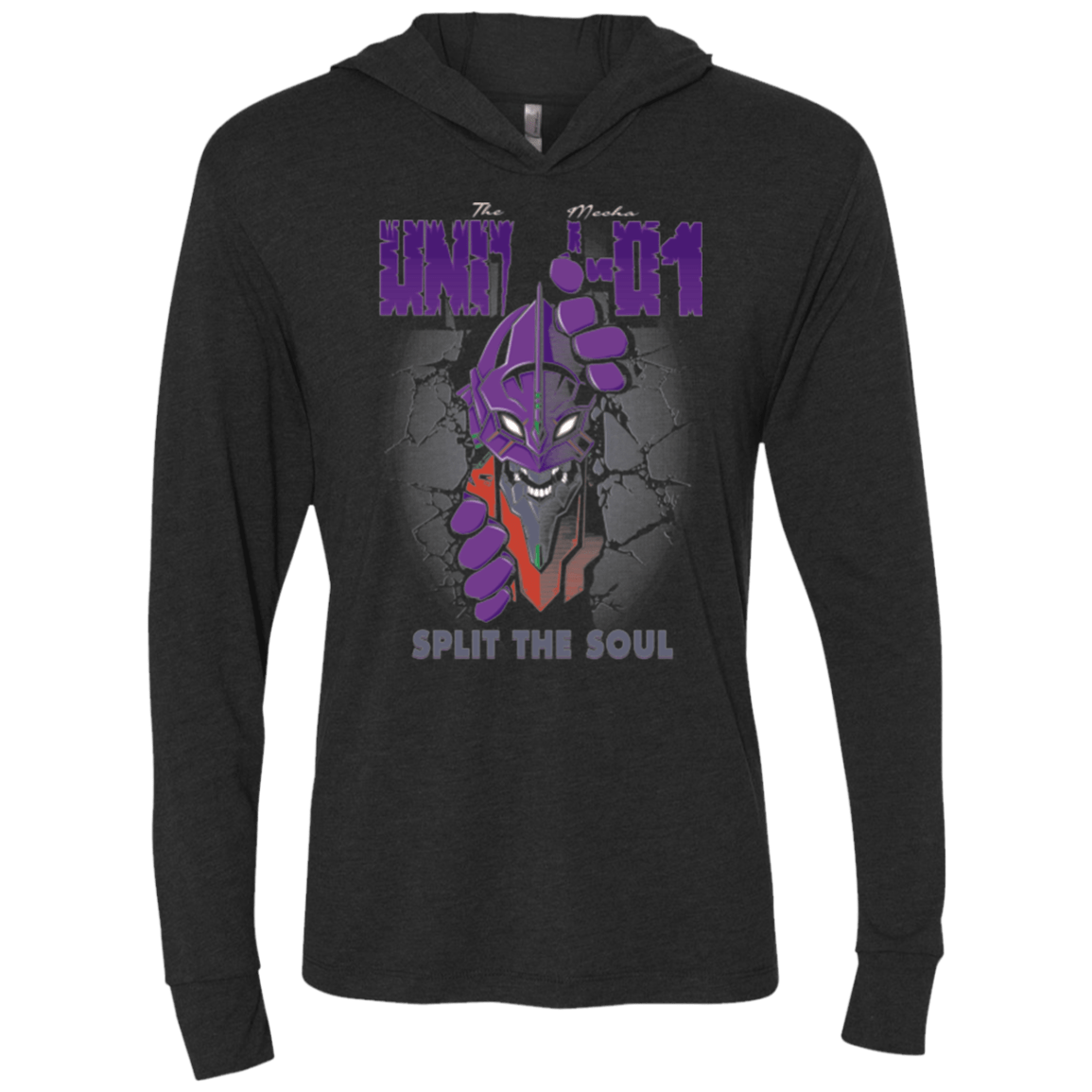 T-Shirts Vintage Black / X-Small Split the soul Triblend Long Sleeve Hoodie Tee