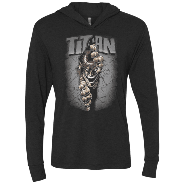 T-Shirts Vintage Black / X-Small Split Titan Triblend Long Sleeve Hoodie Tee
