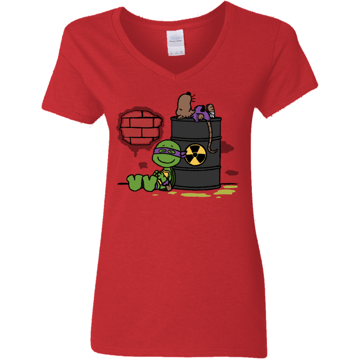 T-Shirts Red / S Splooty Women's V-Neck T-Shirt