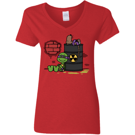 T-Shirts Red / S Splooty Women's V-Neck T-Shirt