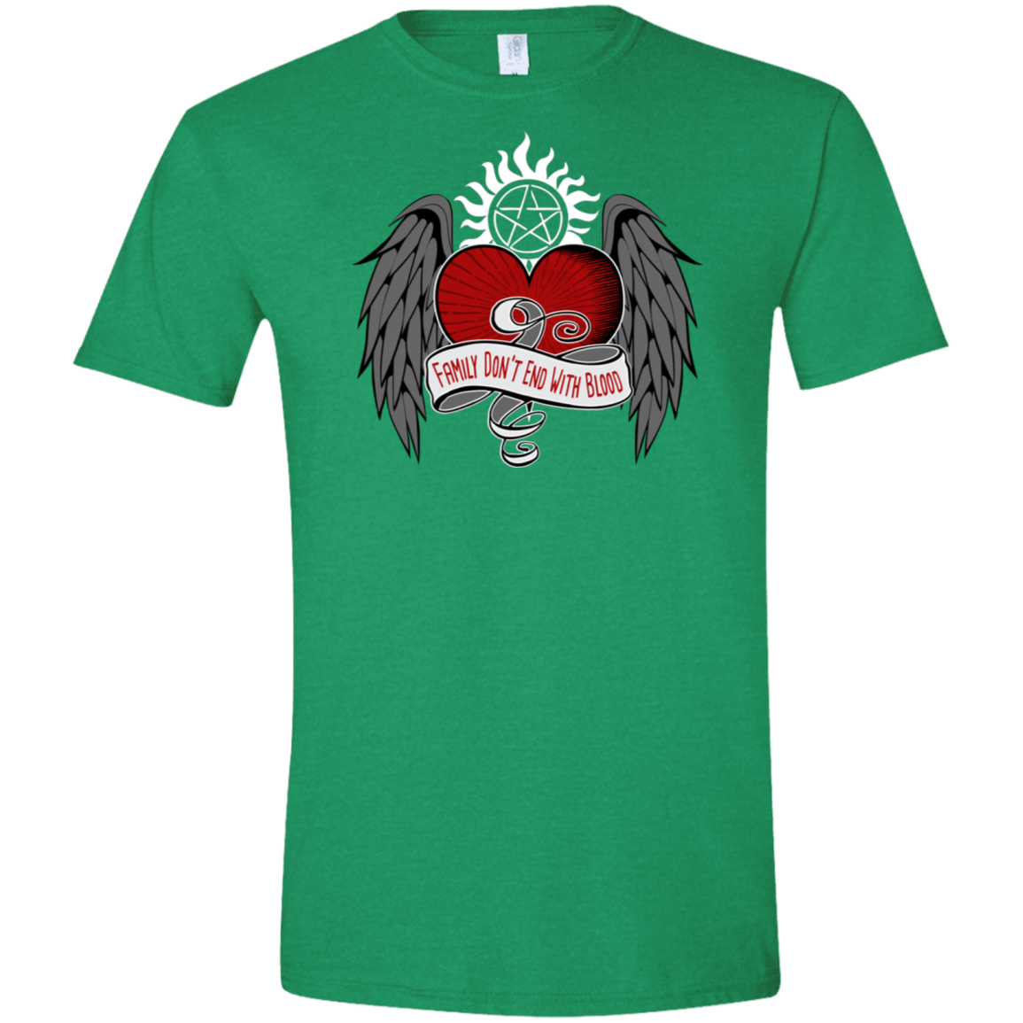 T-Shirts Heather Irish Green / S SPN Tattoo Men's Semi-Fitted Softstyle