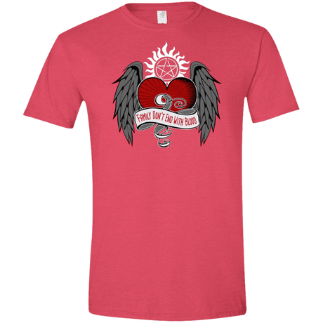 T-Shirts Heather Red / S SPN Tattoo Men's Semi-Fitted Softstyle