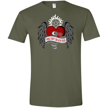 T-Shirts Military Green / S SPN Tattoo Men's Semi-Fitted Softstyle