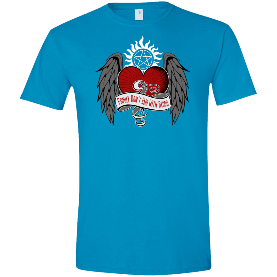 T-Shirts Sapphire / S SPN Tattoo Men's Semi-Fitted Softstyle