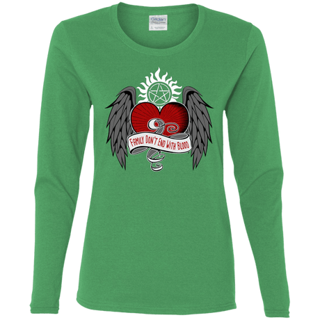 T-Shirts Irish Green / S SPN Tattoo Women's Long Sleeve T-Shirt