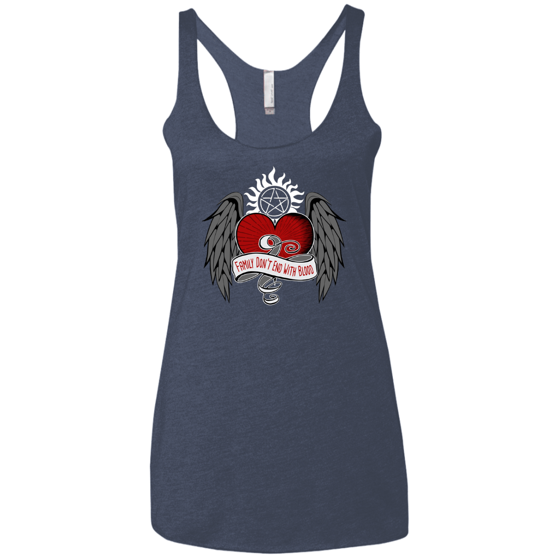 T-Shirts Vintage Navy / X-Small SPN Tattoo Women's Triblend Racerback Tank