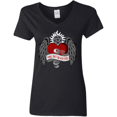 T-Shirts Black / S SPN Tattoo Women's V-Neck T-Shirt