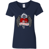 T-Shirts Navy / S SPN Tattoo Women's V-Neck T-Shirt