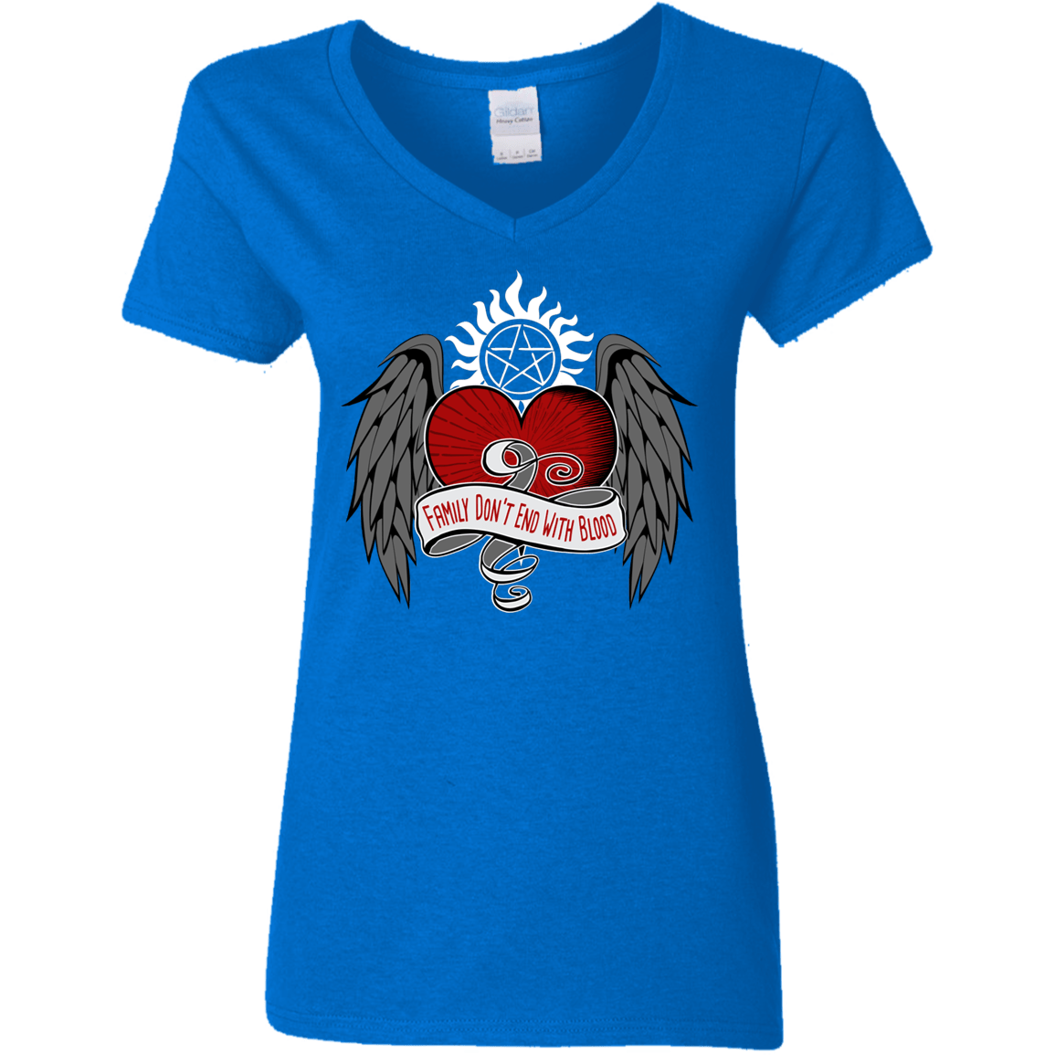 T-Shirts Royal / S SPN Tattoo Women's V-Neck T-Shirt