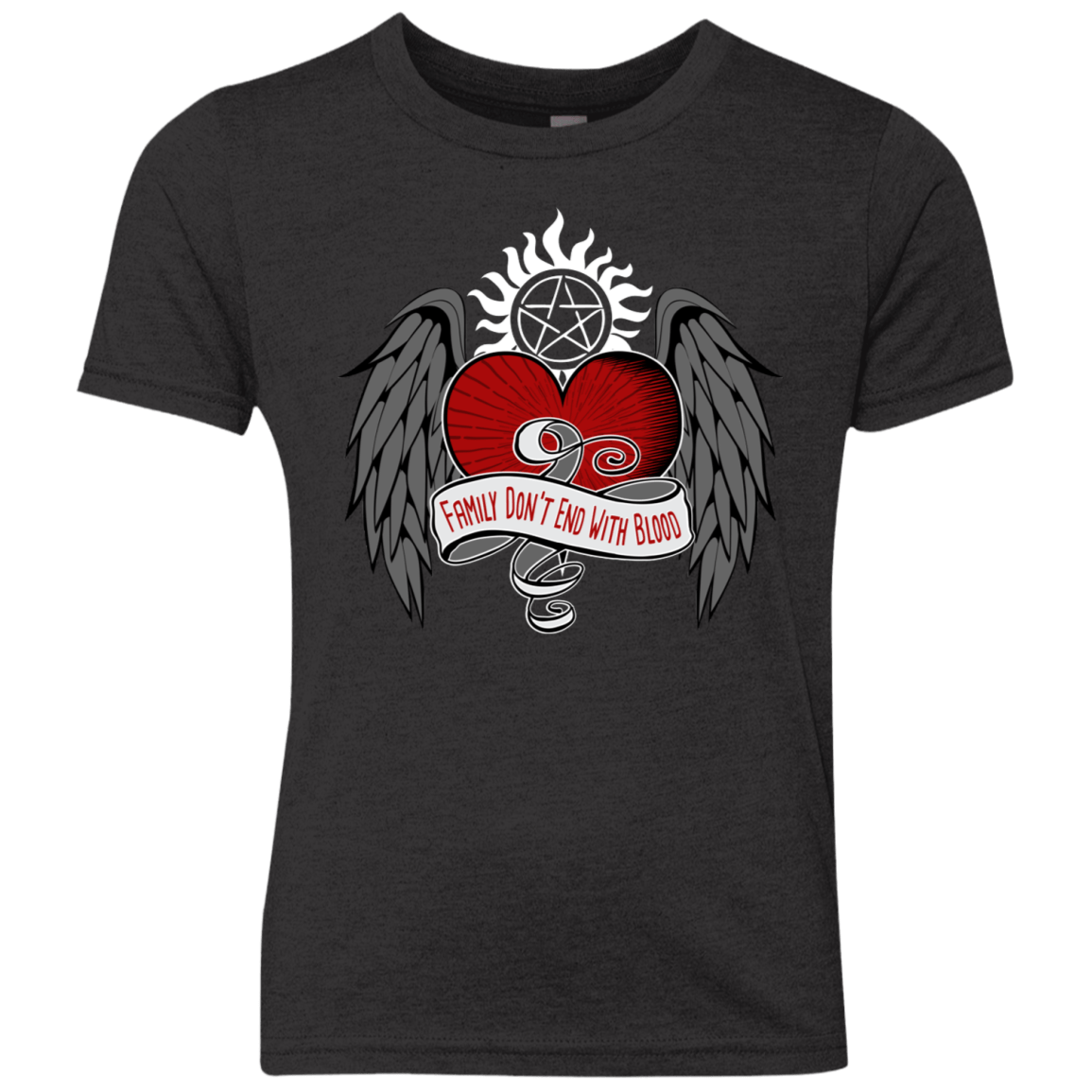 T-Shirts Vintage Black / YXS SPN Tattoo Youth Triblend T-Shirt