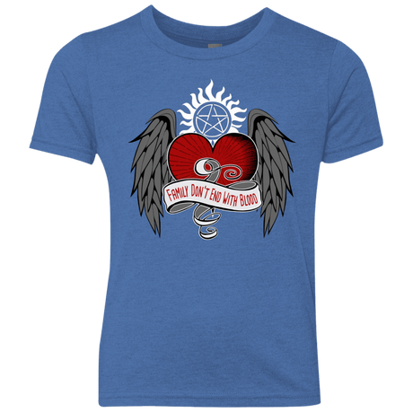 T-Shirts Vintage Royal / YXS SPN Tattoo Youth Triblend T-Shirt
