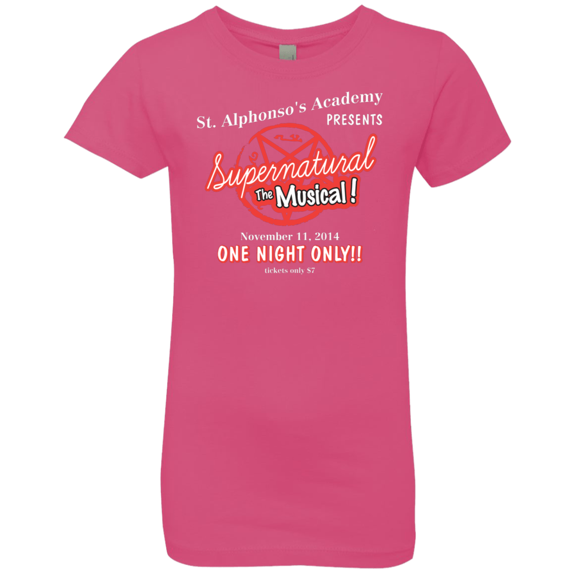 T-Shirts Hot Pink / YXS SPN The Musical Girls Premium T-Shirt