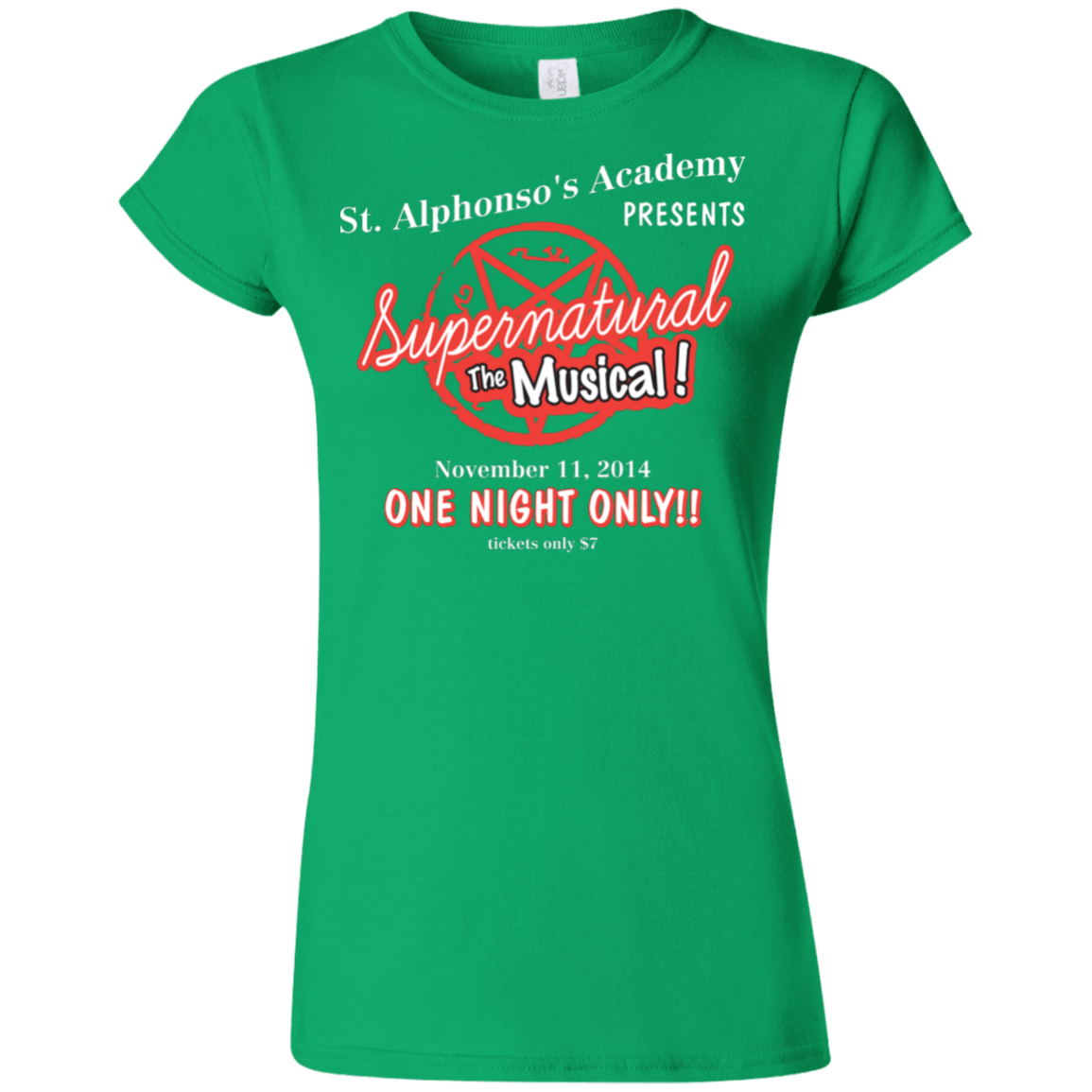 T-Shirts Irish Green / S SPN The Musical Junior Slimmer-Fit T-Shirt