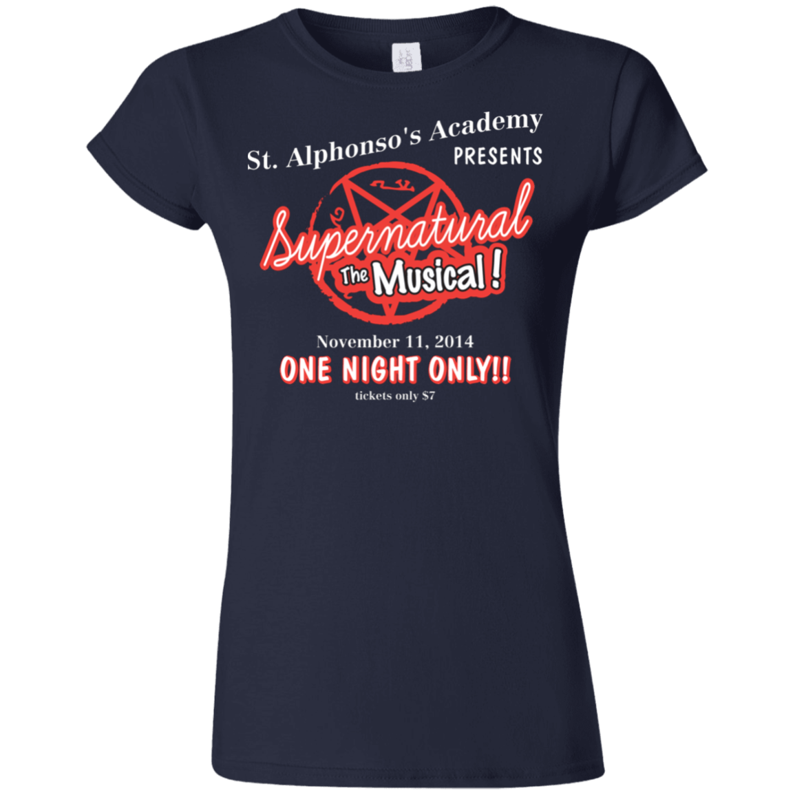 T-Shirts Navy / S SPN The Musical Junior Slimmer-Fit T-Shirt