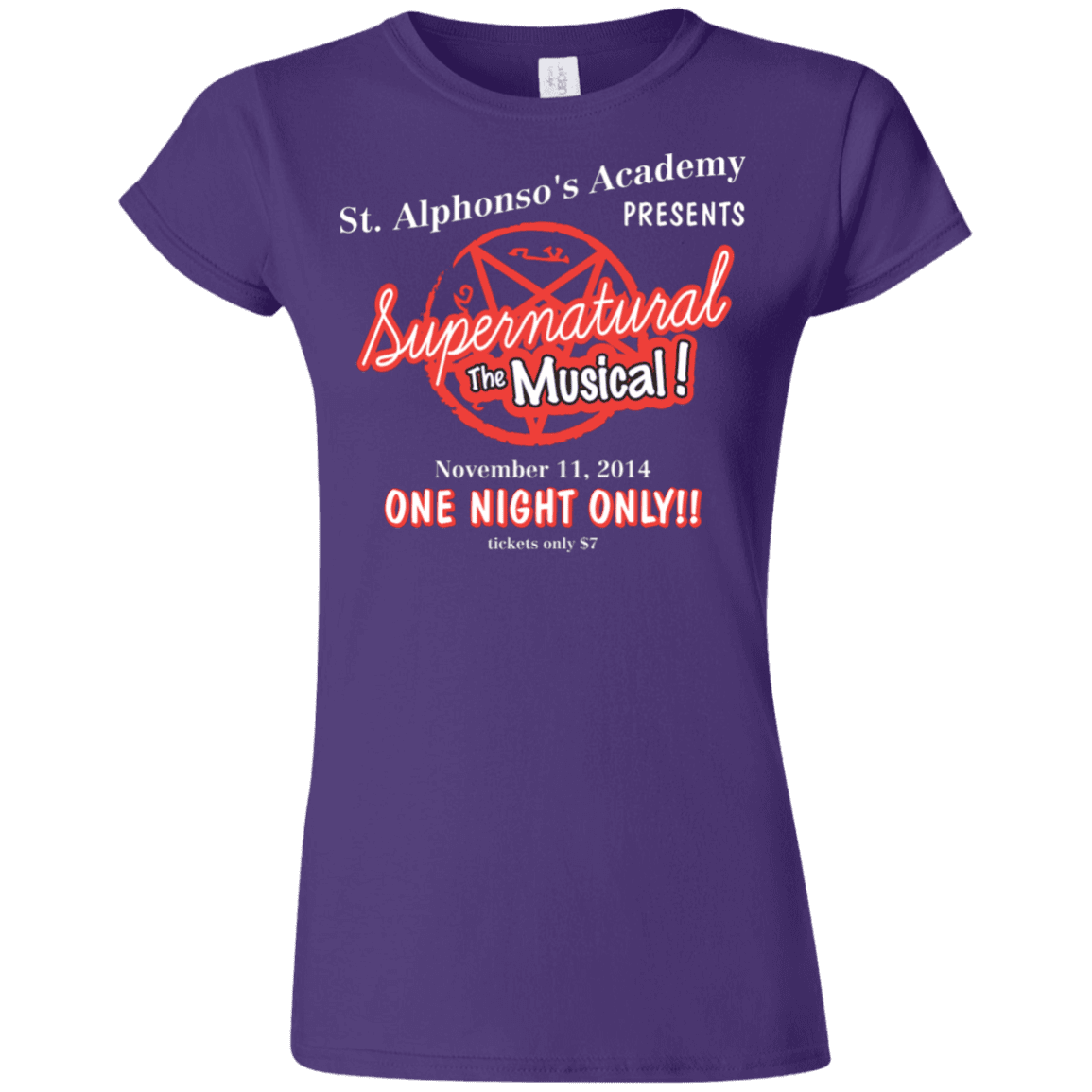 T-Shirts Purple / S SPN The Musical Junior Slimmer-Fit T-Shirt