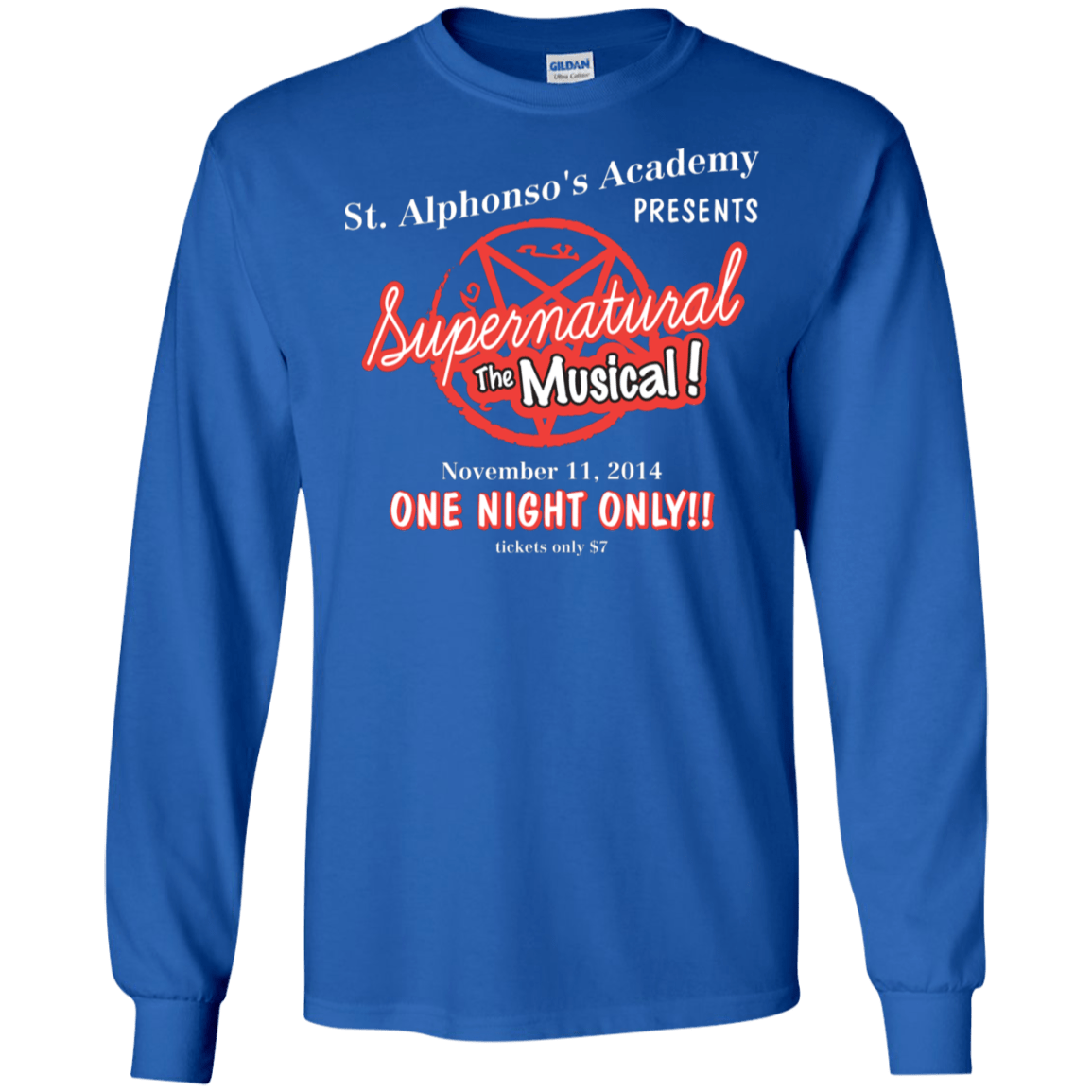 T-Shirts Royal / S SPN The Musical Men's Long Sleeve T-Shirt