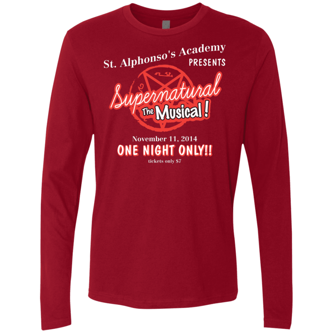 T-Shirts Cardinal / S SPN The Musical Men's Premium Long Sleeve