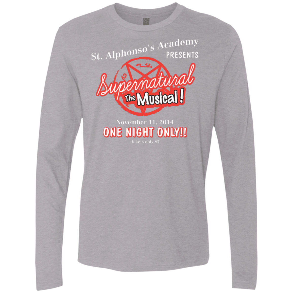 T-Shirts Heather Grey / S SPN The Musical Men's Premium Long Sleeve