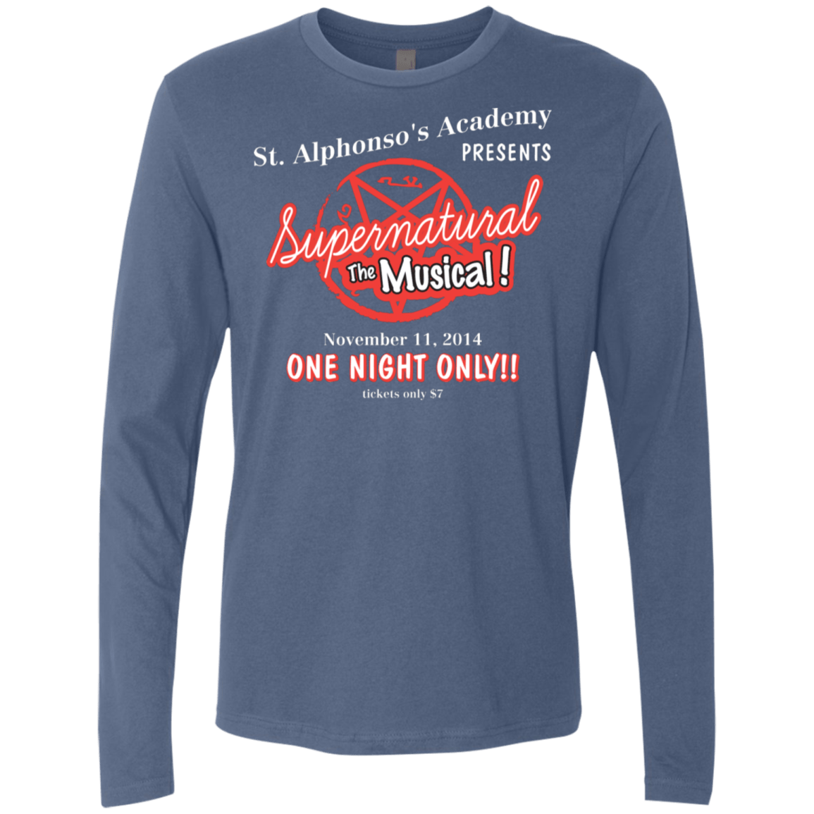 T-Shirts Indigo / S SPN The Musical Men's Premium Long Sleeve