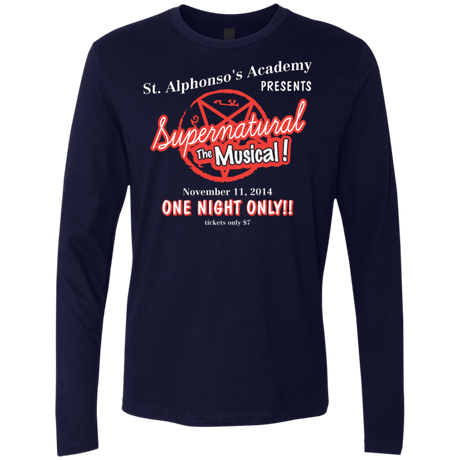 T-Shirts Midnight Navy / S SPN The Musical Men's Premium Long Sleeve