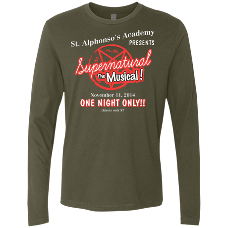 T-Shirts Military Green / S SPN The Musical Men's Premium Long Sleeve