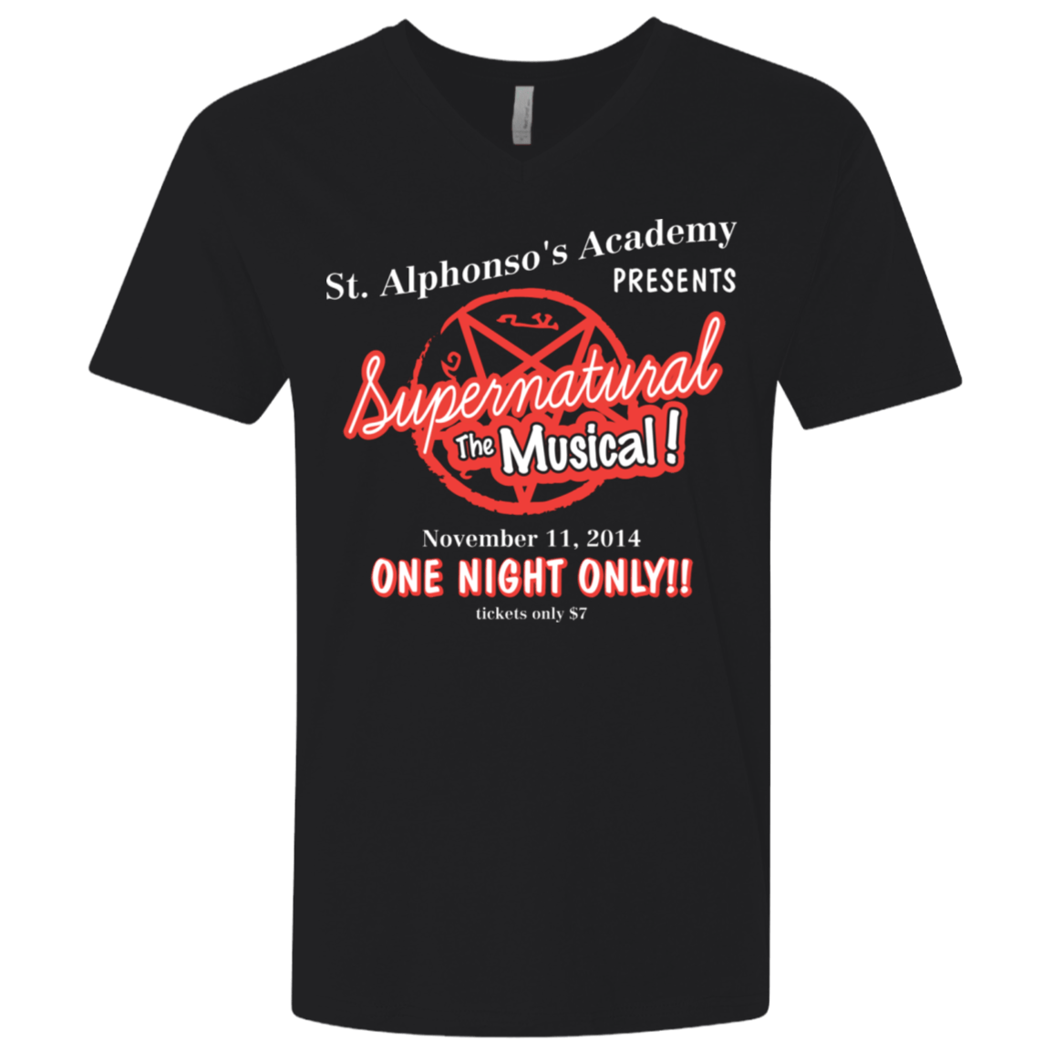 T-Shirts Black / X-Small SPN The Musical Men's Premium V-Neck