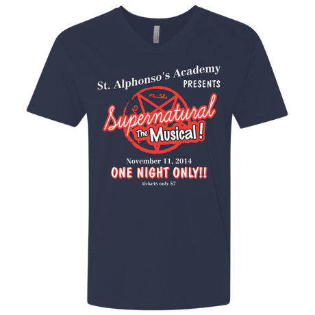 T-Shirts Midnight Navy / X-Small SPN The Musical Men's Premium V-Neck