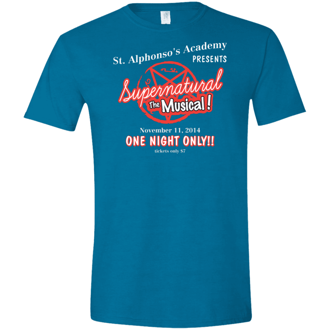 T-Shirts Antique Sapphire / S SPN The Musical Men's Semi-Fitted Softstyle