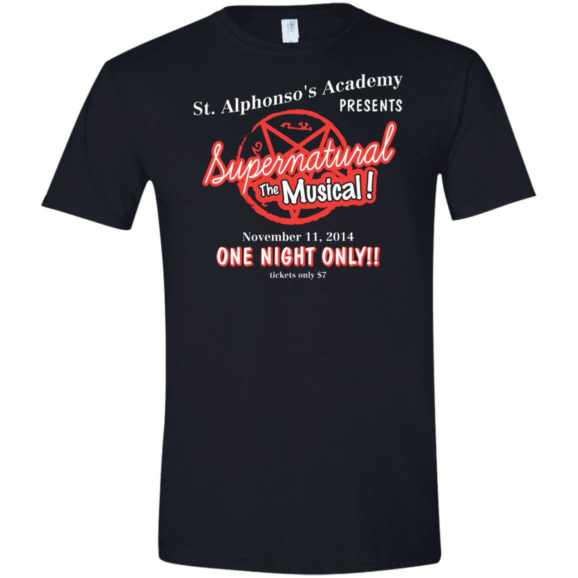 T-Shirts Black / X-Small SPN The Musical Men's Semi-Fitted Softstyle