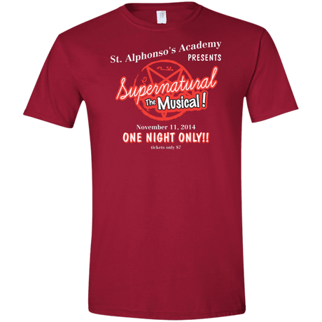 T-Shirts Cardinal Red / S SPN The Musical Men's Semi-Fitted Softstyle