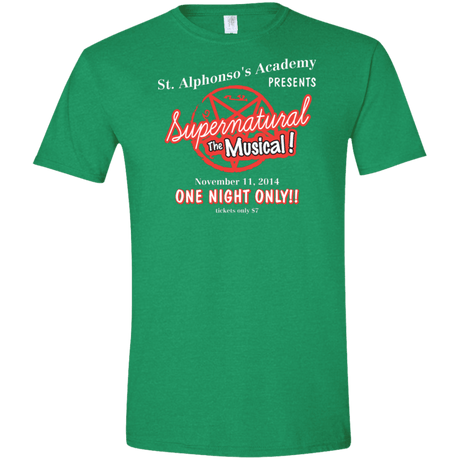 T-Shirts Heather Irish Green / S SPN The Musical Men's Semi-Fitted Softstyle