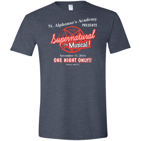 T-Shirts Heather Navy / S SPN The Musical Men's Semi-Fitted Softstyle
