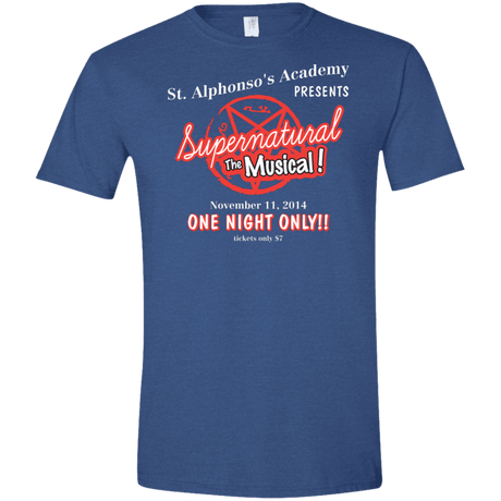 T-Shirts Heather Royal / X-Small SPN The Musical Men's Semi-Fitted Softstyle