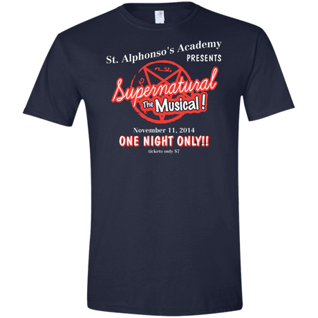 T-Shirts Navy / X-Small SPN The Musical Men's Semi-Fitted Softstyle
