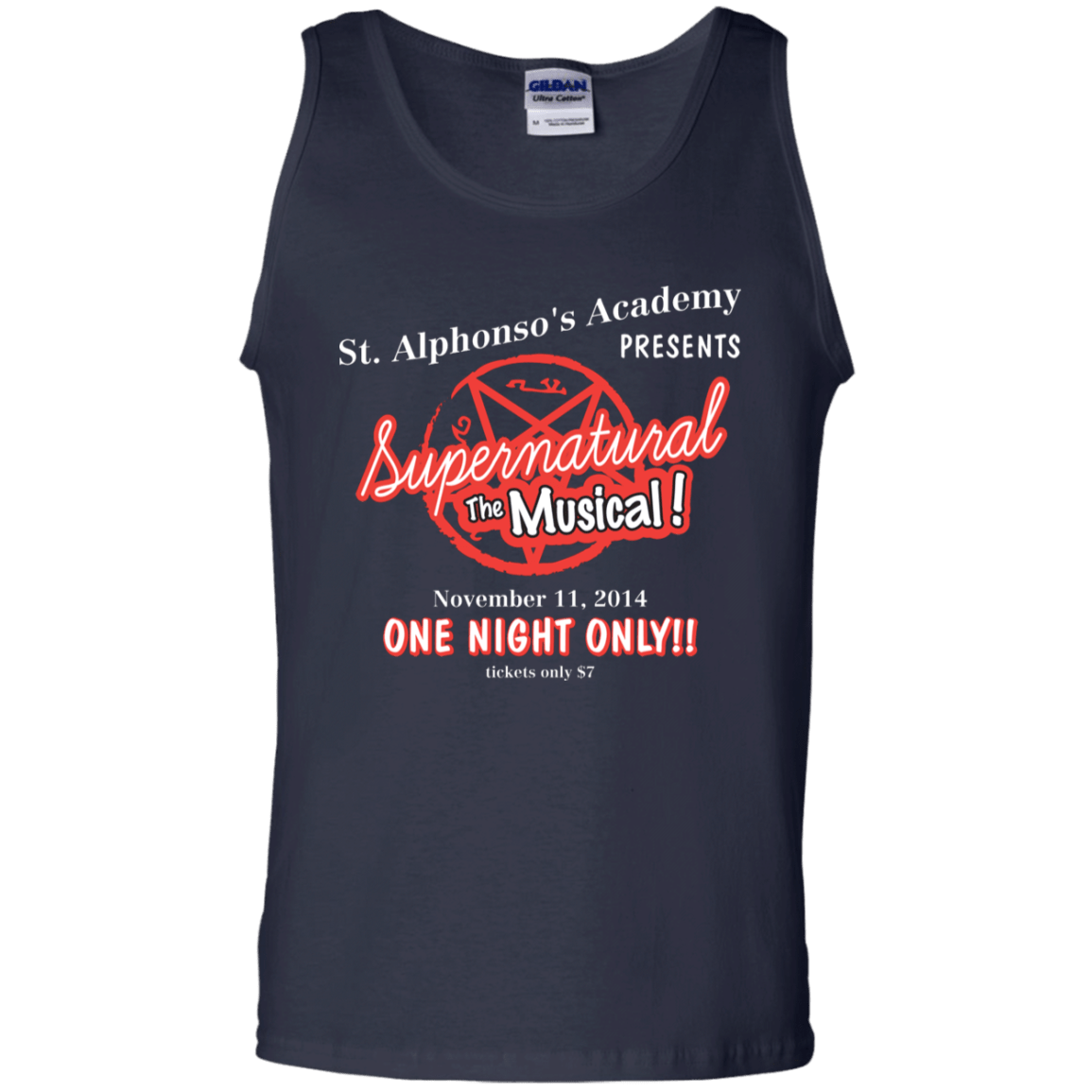 T-Shirts Navy / S SPN The Musical Men's Tank Top