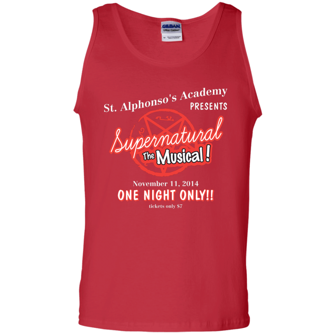 T-Shirts Red / S SPN The Musical Men's Tank Top