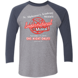 T-Shirts Premium Heather/Vintage Navy / X-Small SPN The Musical Men's Triblend 3/4 Sleeve