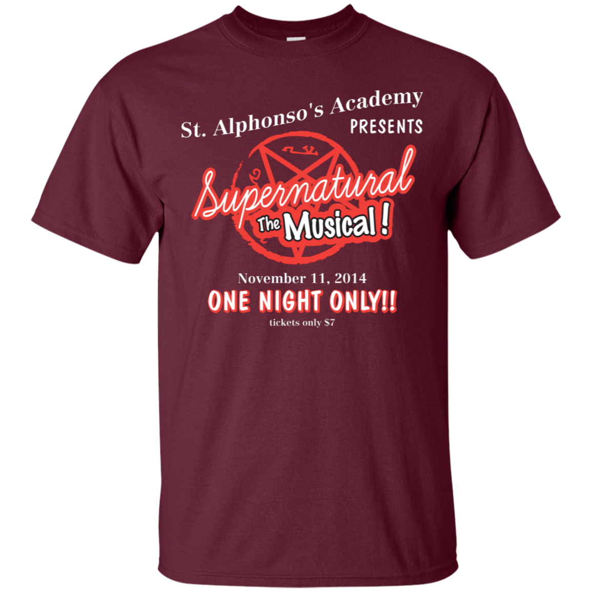 T-Shirts Maroon / S SPN The Musical T-Shirt