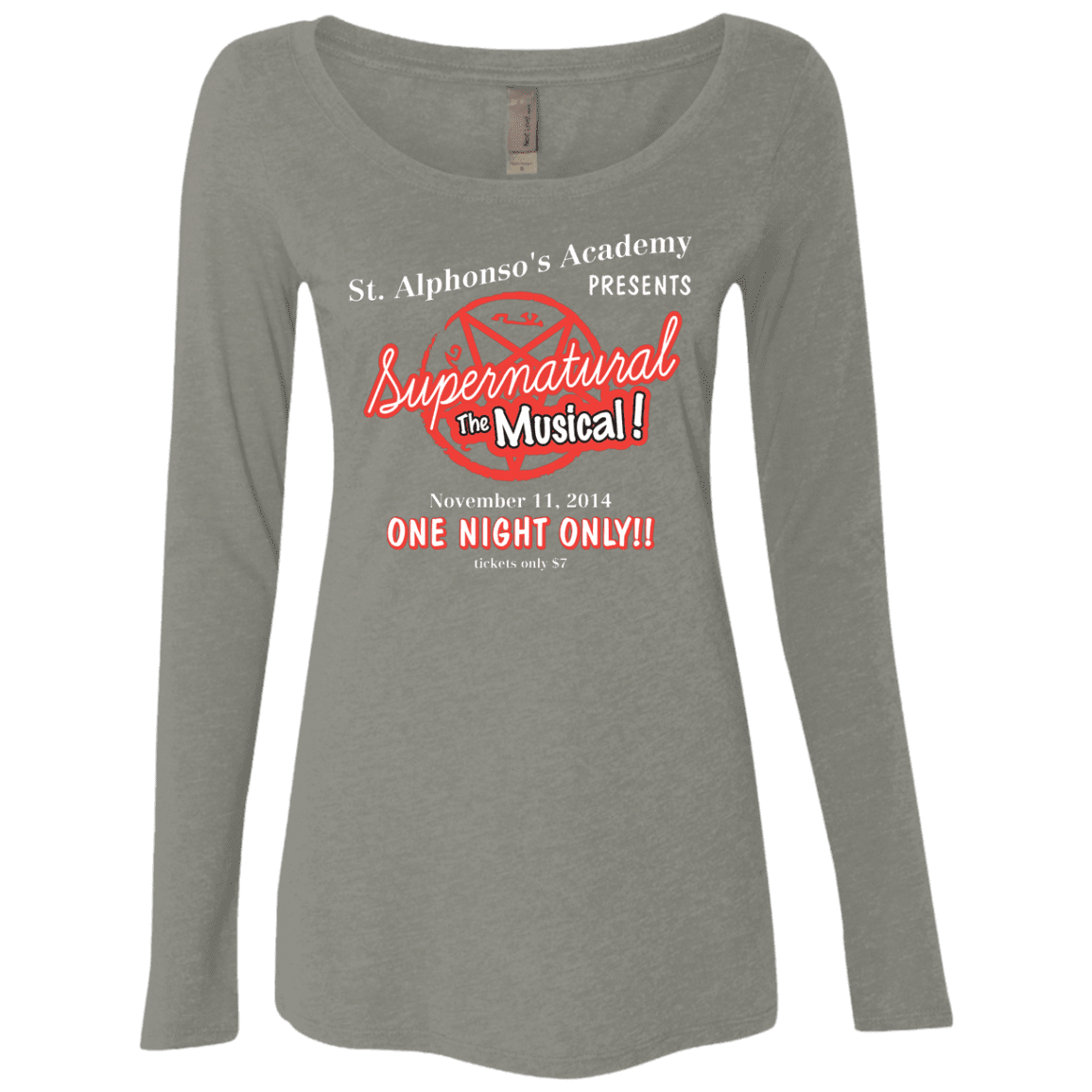 T-Shirts Venetian Grey / S SPN The Musical Women's Triblend Long Sleeve Shirt