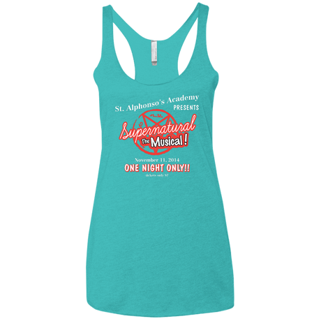 T-Shirts Tahiti Blue / X-Small SPN The Musical Women's Triblend Racerback Tank