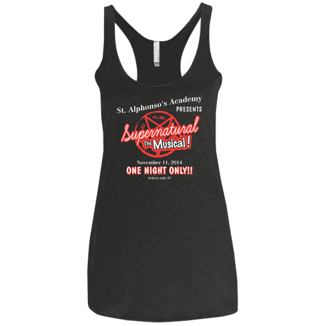T-Shirts Vintage Black / X-Small SPN The Musical Women's Triblend Racerback Tank