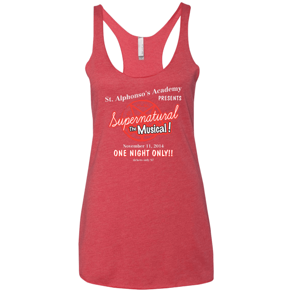 T-Shirts Vintage Red / X-Small SPN The Musical Women's Triblend Racerback Tank